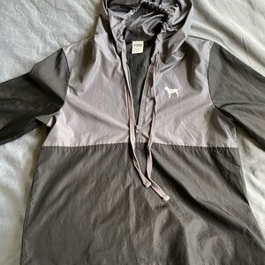 Gray and Black Quarter-Zip Hoodie